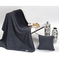 Halia 820 Throw + Bonus Cushion Set Gris Grey