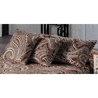 Thais 873 Cushion Cover 50x50cm Marron Brown Paisley